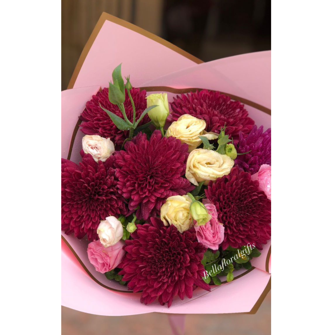 Roses and Lisianthus-Mix flowers